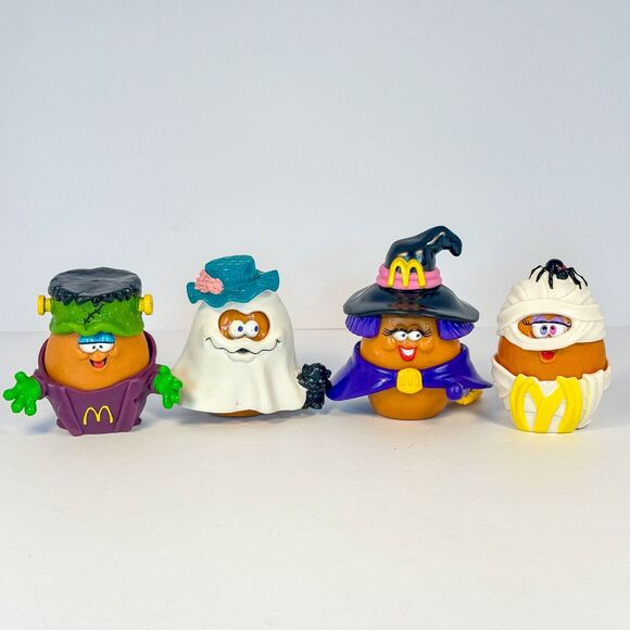 McDonald's Other - 1992 Set of 4 McDonalds Halloween McNugget Nugget Buddies Happy Meal Toys | 90s